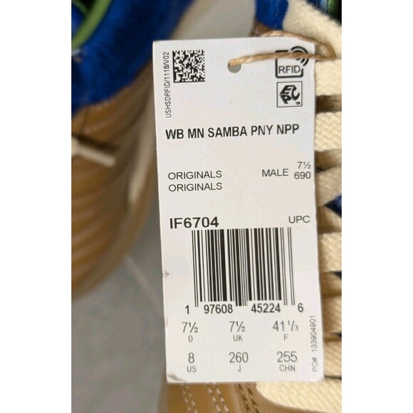 NEW! Wales Bonner x Adidas Millennium Samba Pony Nappa IF6704 Men’s Size 8 - Picture 8 of 9